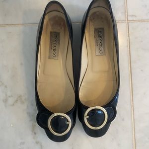 Jimmy Choo black patent classic flat size 37/7